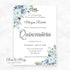 light blue floral cheap quinceanera invitations CWIB06